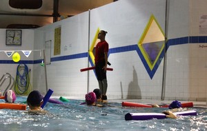 Téléthon 2017 organisé par le SPNS avec aquagym, aquabike, initiation au sauvetage sportif, baptêmes de plongée avec le Club Sub-Aquatique de Saverdun, relais d'1km par les apnéiste et initiation à l'apnée par le club d'apnée saverdunois Inspyr'Apnée (2/12/2017)
