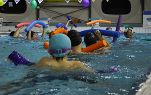 Téléthon 2017 organisé par le SPNS avec aquagym, aquabike, initiation au sauvetage sportif, baptêmes de plongée avec le Club Sub-Aquatique de Saverdun, relais d'1km par les apnéiste et initiation à l'apnée par le club d'apnée saverdunois Inspyr'Apnée (2/12/2017)