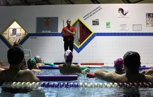 Téléthon 2017 organisé par le SPNS avec aquagym, aquabike, initiation au sauvetage sportif, baptêmes de plongée avec le Club Sub-Aquatique de Saverdun, relais d'1km par les apnéiste et initiation à l'apnée par le club d'apnée saverdunois Inspyr'Apnée (2/12/2017)