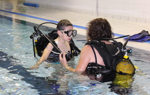 Téléthon 2017 organisé par le SPNS avec aquagym, aquabike, initiation au sauvetage sportif, baptêmes de plongée avec le Club Sub-Aquatique de Saverdun, relais d'1km par les apnéiste et initiation à l'apnée par le club d'apnée saverdunois Inspyr'Apnée (2/12/2017)