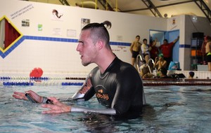 Téléthon 2017 organisé par le SPNS avec aquagym, aquabike, initiation au sauvetage sportif, baptêmes de plongée avec le Club Sub-Aquatique de Saverdun, relais d'1km par les apnéiste et initiation à l'apnée par le club d'apnée saverdunois Inspyr'Apnée (2/12/2017)