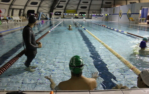 Téléthon 2017 organisé par le SPNS avec aquagym, aquabike, initiation au sauvetage sportif, baptêmes de plongée avec le Club Sub-Aquatique de Saverdun, relais d'1km par les apnéiste et initiation à l'apnée par le club d'apnée saverdunois Inspyr'Apnée (2/12/2017)