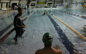 Téléthon 2017 organisé par le SPNS avec aquagym, aquabike, initiation au sauvetage sportif, baptêmes de plongée avec le Club Sub-Aquatique de Saverdun, relais d'1km par les apnéiste et initiation à l'apnée par le club d'apnée saverdunois Inspyr'Apnée (2/12/2017)