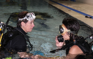 Téléthon 2017 organisé par le SPNS avec aquagym, aquabike, initiation au sauvetage sportif, baptêmes de plongée avec le Club Sub-Aquatique de Saverdun, relais d'1km par les apnéiste et initiation à l'apnée par le club d'apnée saverdunois Inspyr'Apnée (2/12/2017)