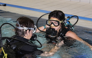 Téléthon 2017 organisé par le SPNS avec aquagym, aquabike, initiation au sauvetage sportif, baptêmes de plongée avec le Club Sub-Aquatique de Saverdun, relais d'1km par les apnéiste et initiation à l'apnée par le club d'apnée saverdunois Inspyr'Apnée (2/12/2017)