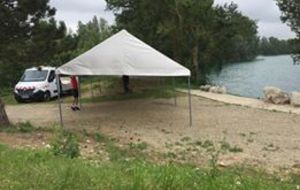 Préparation de la fête du club à AquaPlayPark au lac de la Ginestière (22/06/2018)