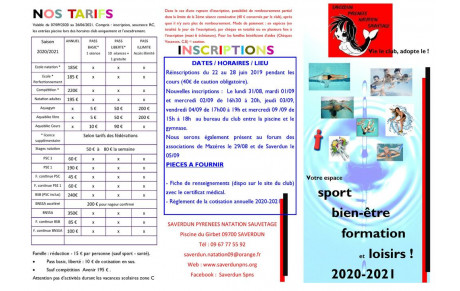 Inscriptions / Ré-inscriptions