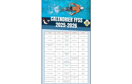 CALENDRIER DES COMPÉTITIONS FFSS SAISON 2025-2026